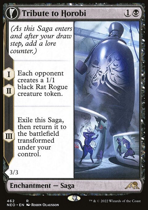 Tribute to Horobi // Echo of Death's Wail (Extended Art) [Kamigawa: Neon Dynasty]