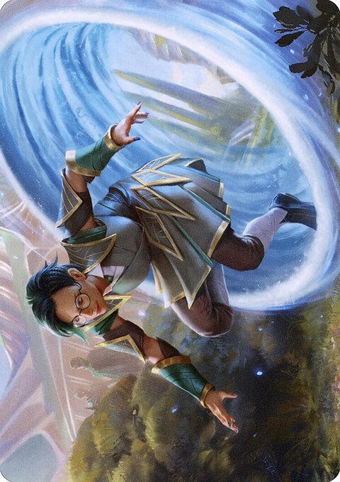 Vortex Runner Art Card (Gold-Stamped Signature) [Strixhaven: School of Mages Art Series]