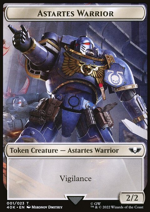 Astartes Warrior (001) // Robot Double-Sided Token [Warhammer 40,000 Tokens]