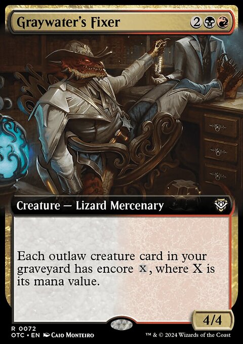 Graywater's Fixer (Extended Art) [Outlaws of Thunder Junction Commander]