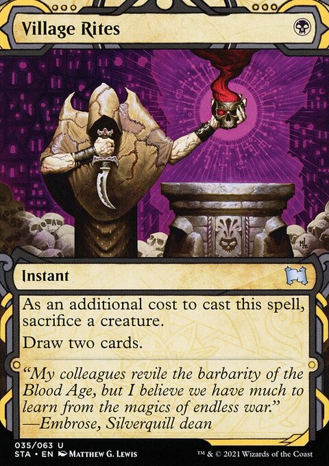 Village Rites (Foil Etched) [Strixhaven: School of Mages Mystical Archive]