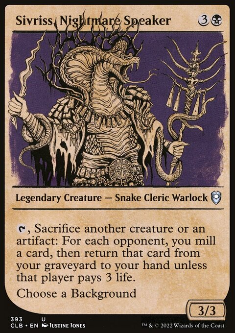 Sivriss, Nightmare Speaker (Showcase) [Commander Legends: Battle for Baldur's Gate]