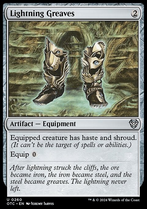Lightning Greaves [Outlaws of Thunder Junction Commander]