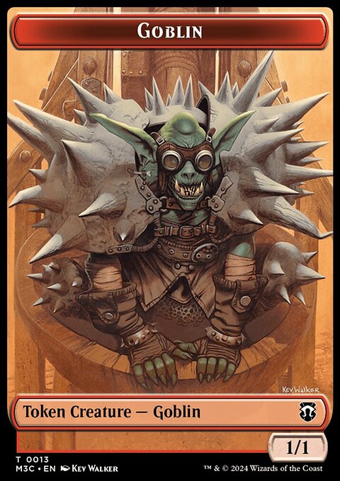 Goblin (Ripple Foil) // Tarmogoyf Double-Sided Token [Modern Horizons 3 Commander Tokens]