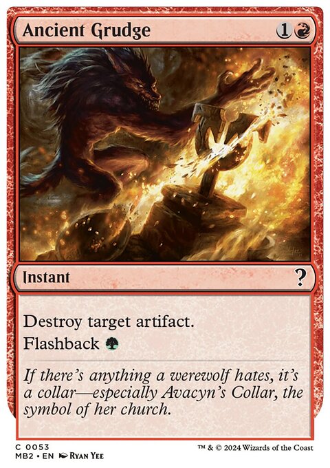 Ancient Grudge (White Border) [Mystery Booster 2]