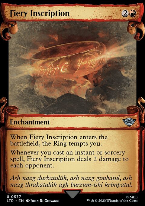 Fiery Inscription [The Lord of the Rings: Tales of Middle-Earth Showcase Scrolls]