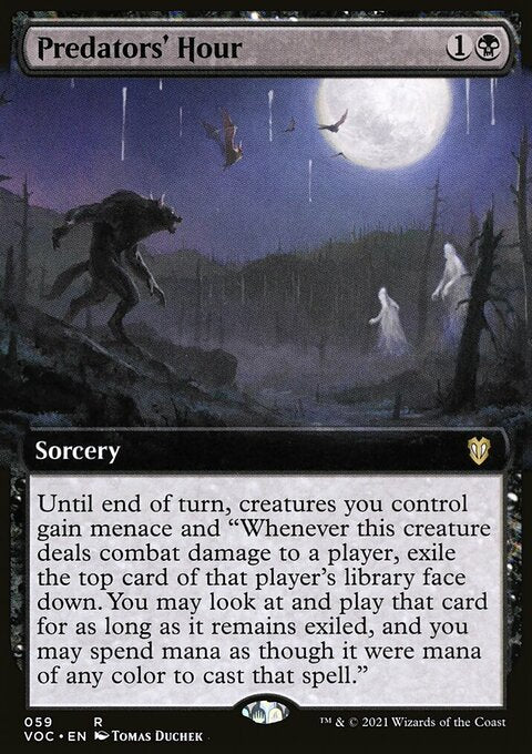 Predators' Hour (Extended Art) [Innistrad: Crimson Vow Commander]