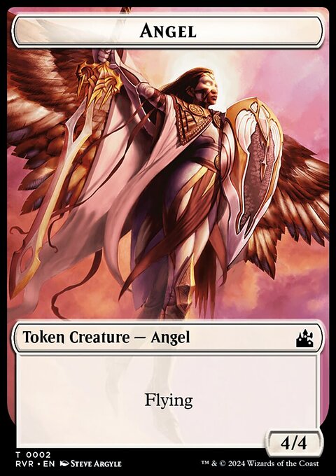 Bird // Angel (0002) Double-Sided Token [Ravnica Remastered Tokens]