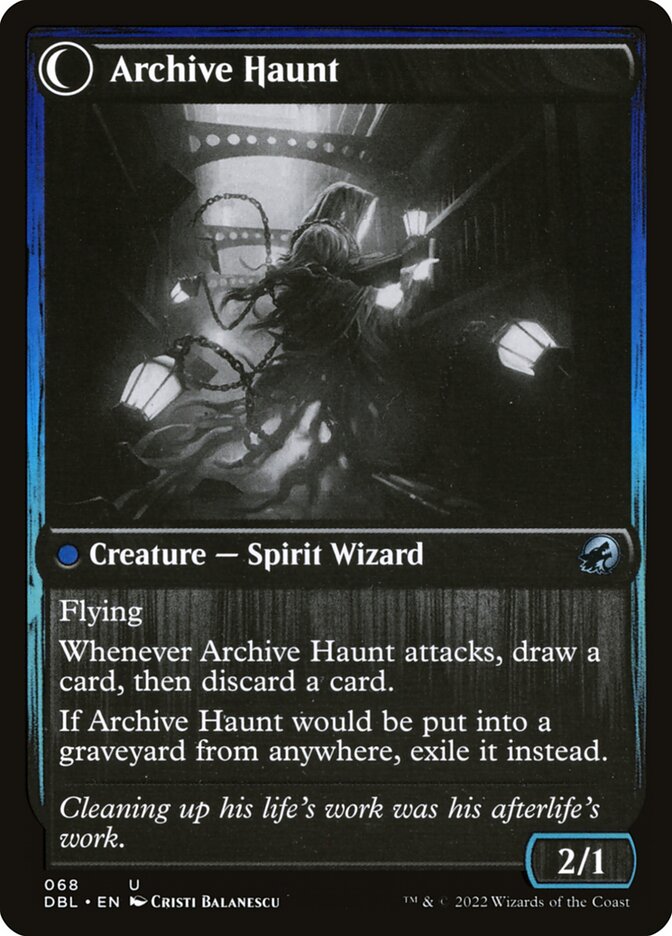 Overwhelmed Archivist // Archive Haunt [Innistrad: Double Feature]
