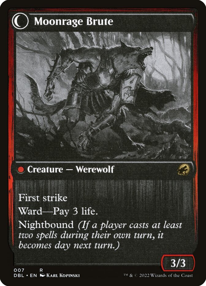 Brutal Cathar // Moonrage Brute [Innistrad: Double Feature]