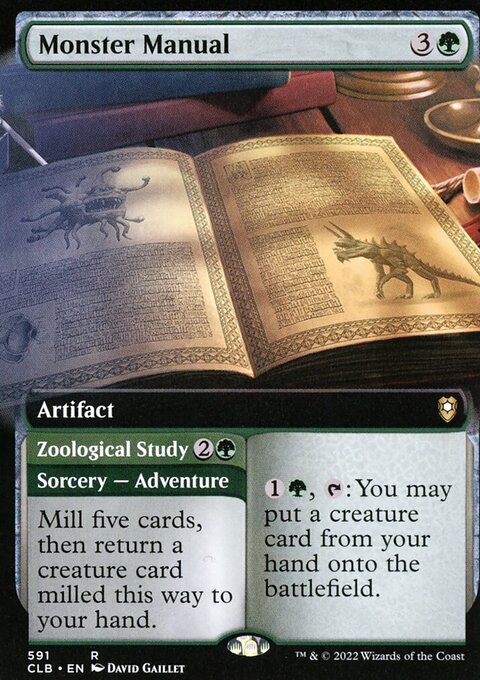 Monster Manual // Zoological Study (Extended Art) [Commander Legends: Battle for Baldur's Gate]