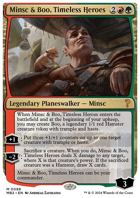 Minsc & Boo, Timeless Heroes (White Border) [Mystery Booster 2]