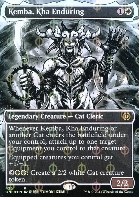 Kemba, Kha Enduring (Borderless Manga Step-and-Compleat Foil) [Phyrexia: All Will Be One]