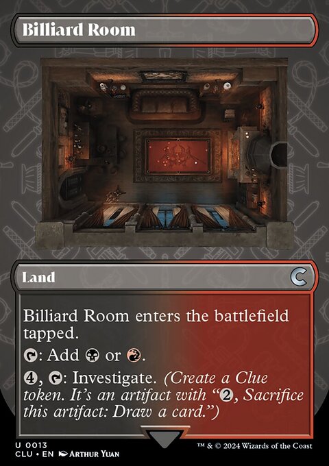 Billiard Room (Borderless) [Ravnica: Clue Edition]