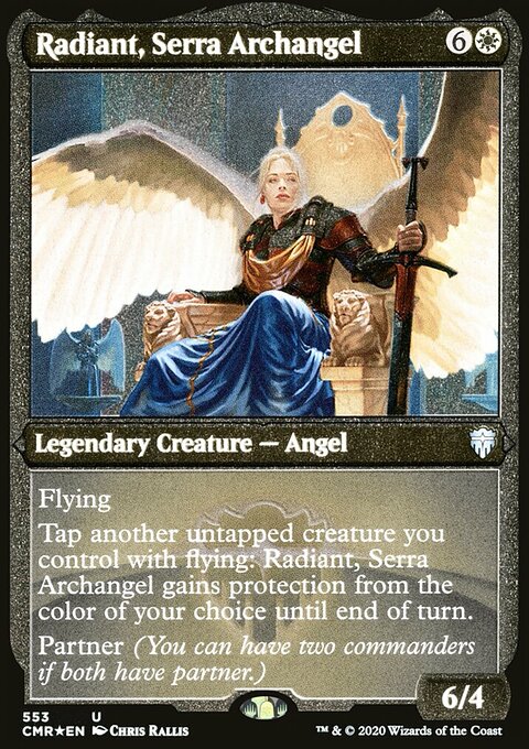 Radiant, Serra Archangel (Etched) [Commander Legends]