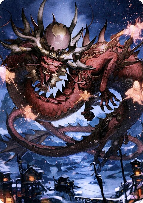 Atsushi, the Blazing Sky 2 Art Card [Kamigawa: Neon Dynasty Art Series]