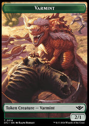 Mercenary // Varmint Double-Sided Token [Outlaws of Thunder Junction Tokens]