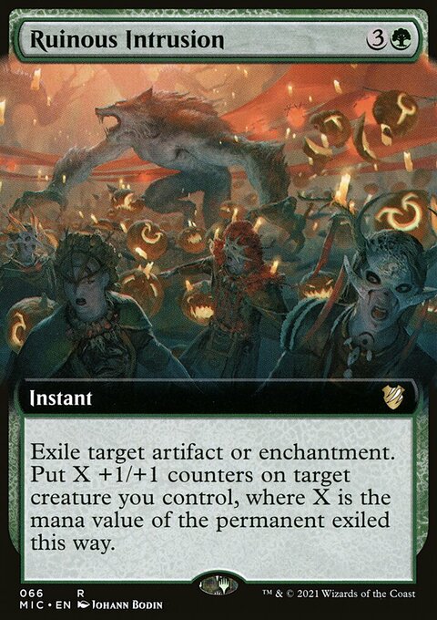 Ruinous Intrusion (Extended Art) [Innistrad: Midnight Hunt Commander]