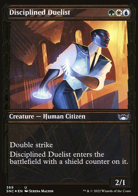 Disciplined Duelist (Showcase Golden Age Gilded Foil) [Streets of New Capenna]