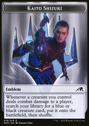 Spirit (002) // Kaito Shizuki Emblem Double-Sided Token [Kamigawa: Neon Dynasty Tokens]