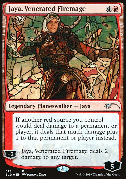Jaya, Venerated Firemage (Stained Glass) [Secret Lair Drop Promos]