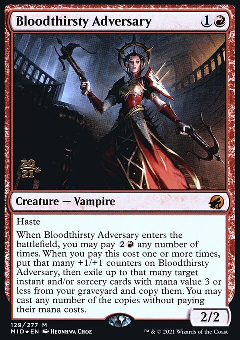Bloodthirsty Adversary [Innistrad: Midnight Hunt Prerelease Promos]