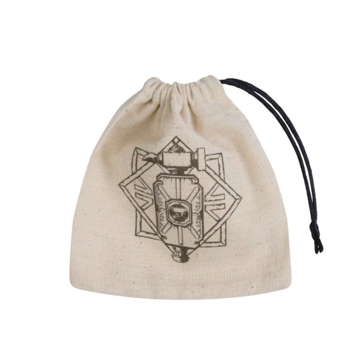 Q Workshop - Dwarven Beige & Black Basic Dice Bag