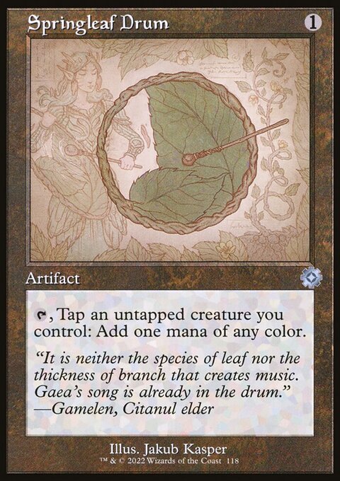 Springleaf Drum (Retro Schematic) (Serialized) [The Brothers' War Retro Artifacts]