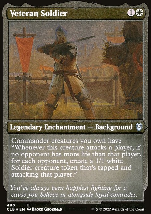 Veteran Soldier (Foil Etched) [Commander Legends: Battle for Baldur's Gate]