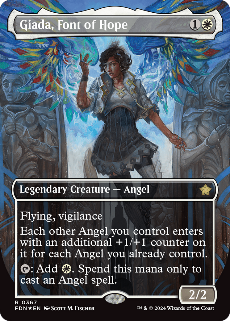 Giada, Font of Hope (Borderless) (Mana Foil) [Foundations]