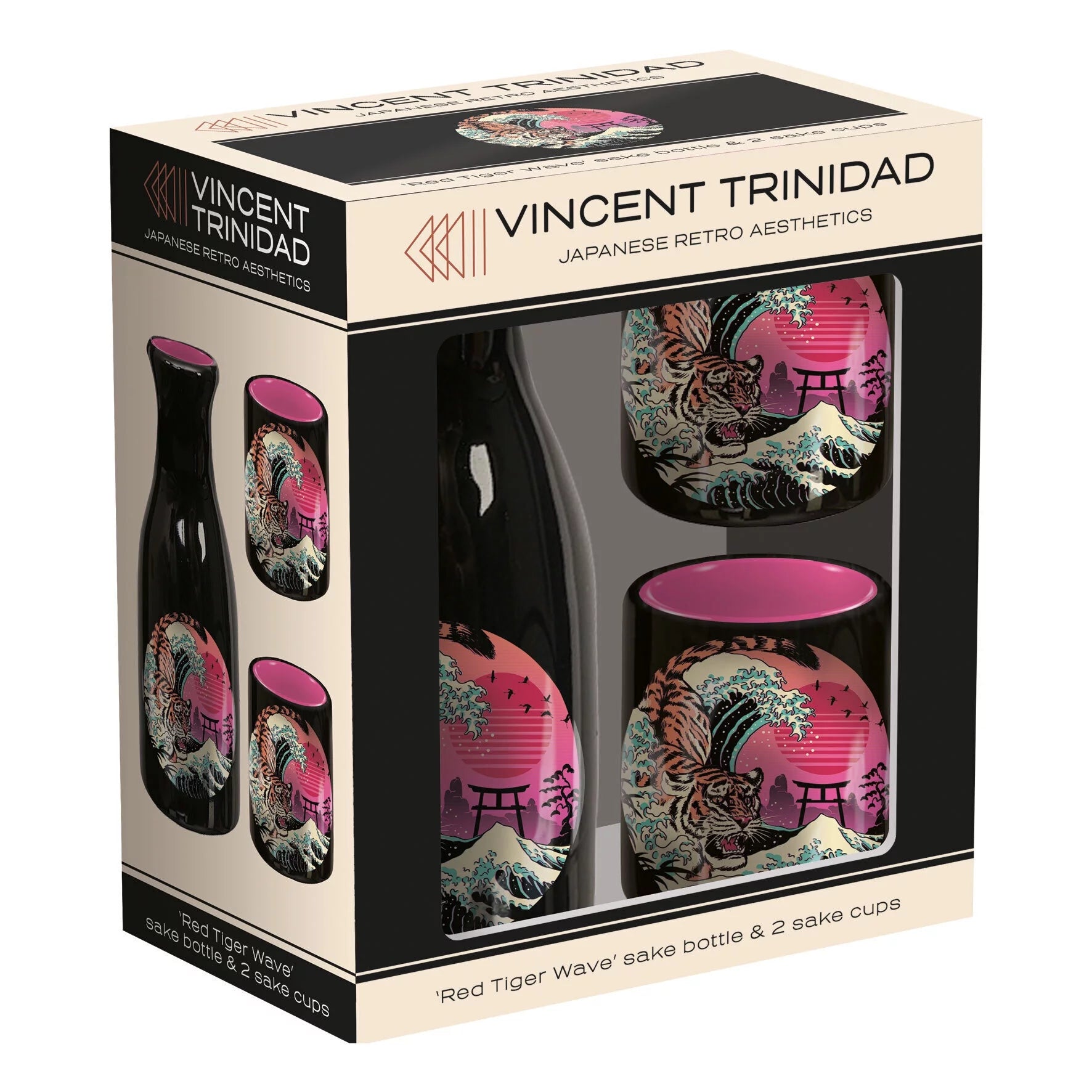 Vincent Trinidad - Red Tiger Wave - Sake Set