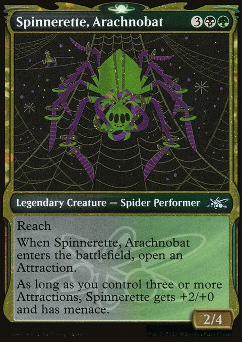 Spinnerette, Arachnobat (Showcase) (Galaxy Foil) [Unfinity]