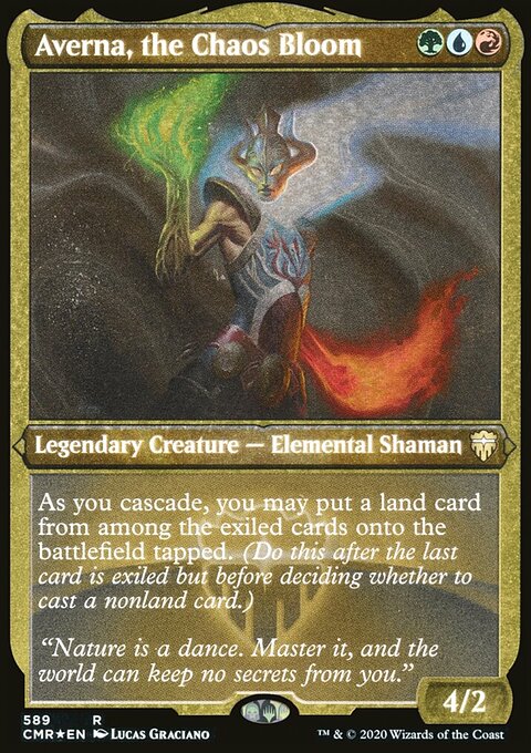 Averna, the Chaos Bloom (Etched) [Commander Legends]