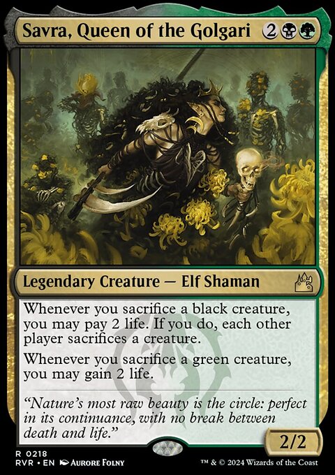 Savra, Queen of the Golgari [Ravnica Remastered]
