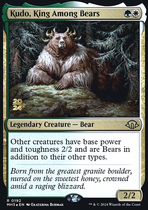 Kudo, King Among Bears [Modern Horizons 3 Prerelease Promos]