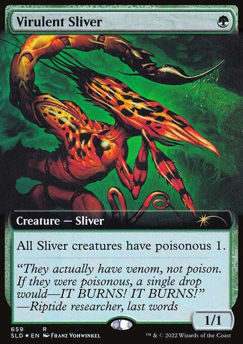 Virulent Sliver (Extended Art) [Secret Lair Drop Promos]