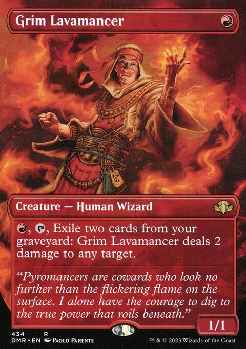 Grim Lavamancer (Borderless Alternate Art) [Dominaria Remastered]