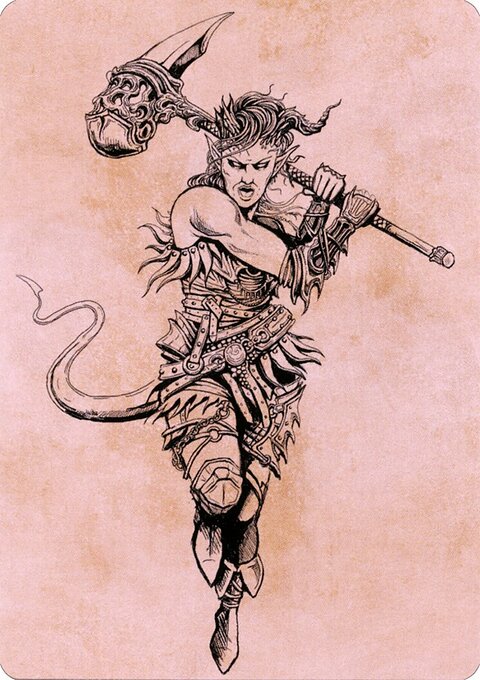 Karlach, Fury of Avernus Art Card (54) (Gold-Stamped Signature) [Commander Legends: Battle for Baldur's Gate Art Series]