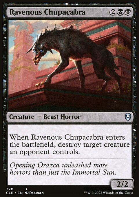 Ravenous Chupacabra [Commander Legends: Battle for Baldur's Gate]