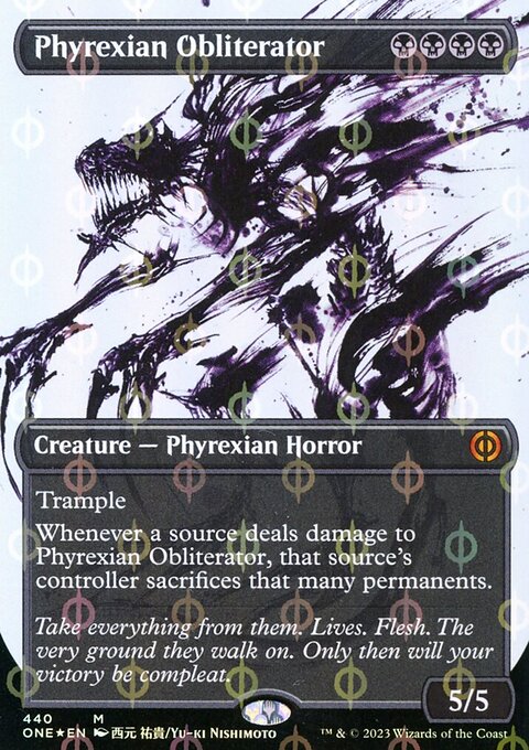 Phyrexian Obliterator (Borderless Ichor Step-and-Compleat Foil) [Phyrexia: All Will Be One]