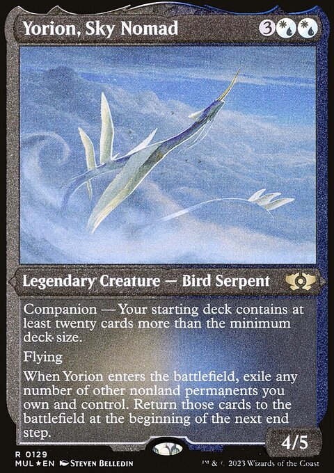 Yorion, Sky Nomad (Foil Etched) [Multiverse Legends]