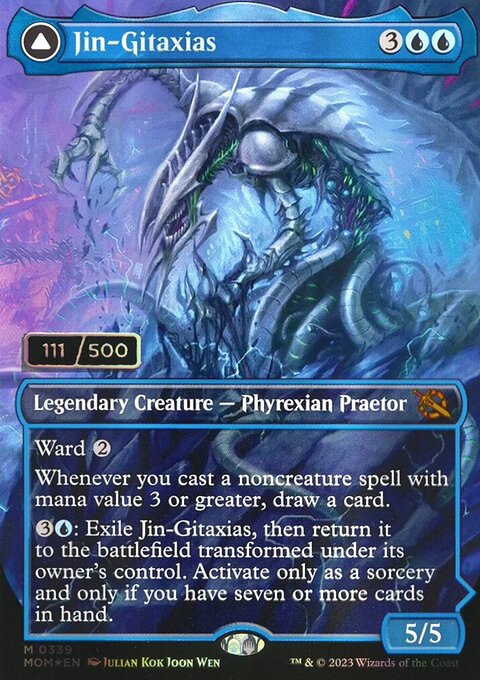 Jin-Gitaxias // The Great Synthesis (Borderless Alternate Art) [March of the Machine]