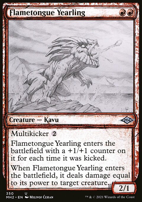 Flametongue Yearling (Sketch) [Modern Horizons 2]