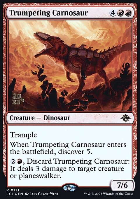 Trumpeting Carnosaur [The Lost Caverns of Ixalan Prerelease Cards]