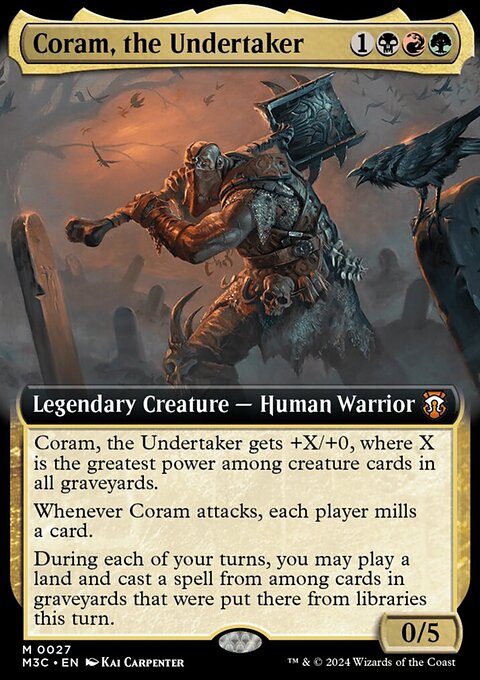 Coram, the Undertaker (Extended Art) [Modern Horizons 3 Commander]