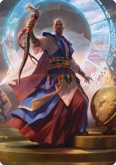Teferi, Who Slows the Sunset Art Card [Innistrad: Midnight Hunt Art Series]