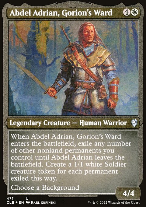 Abdel Adrian, Gorion's Ward (Foil Etched) [Commander Legends: Battle for Baldur's Gate]