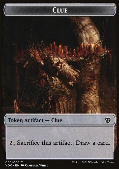 Angel // Clue Double-Sided Token [Innistrad: Crimson Vow Commander Tokens]