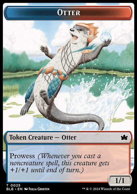 Otter // Copy Double-Sided Token [Bloomburrow Tokens]