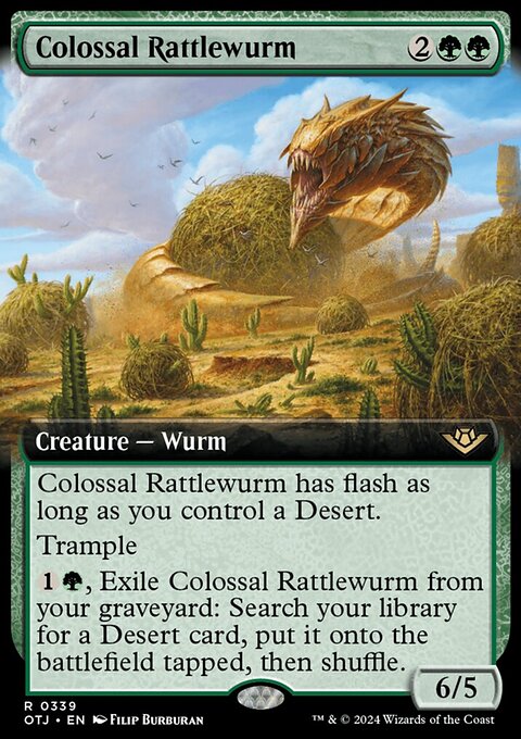 Colossal Rattlewurm (Extended Art) [Outlaws of Thunder Junction]